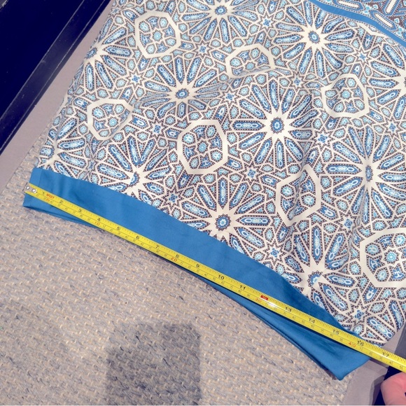 Ann Taylor Blue , White & Brown Unique Skirt Size 8P - Picture 8 of 10